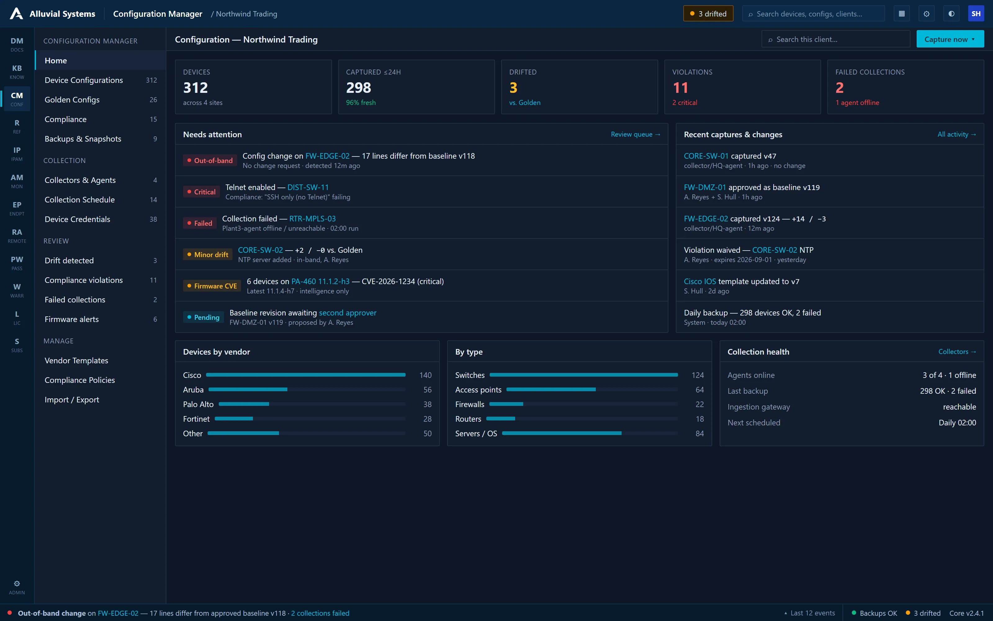 Configuration Manager — drift and compliance